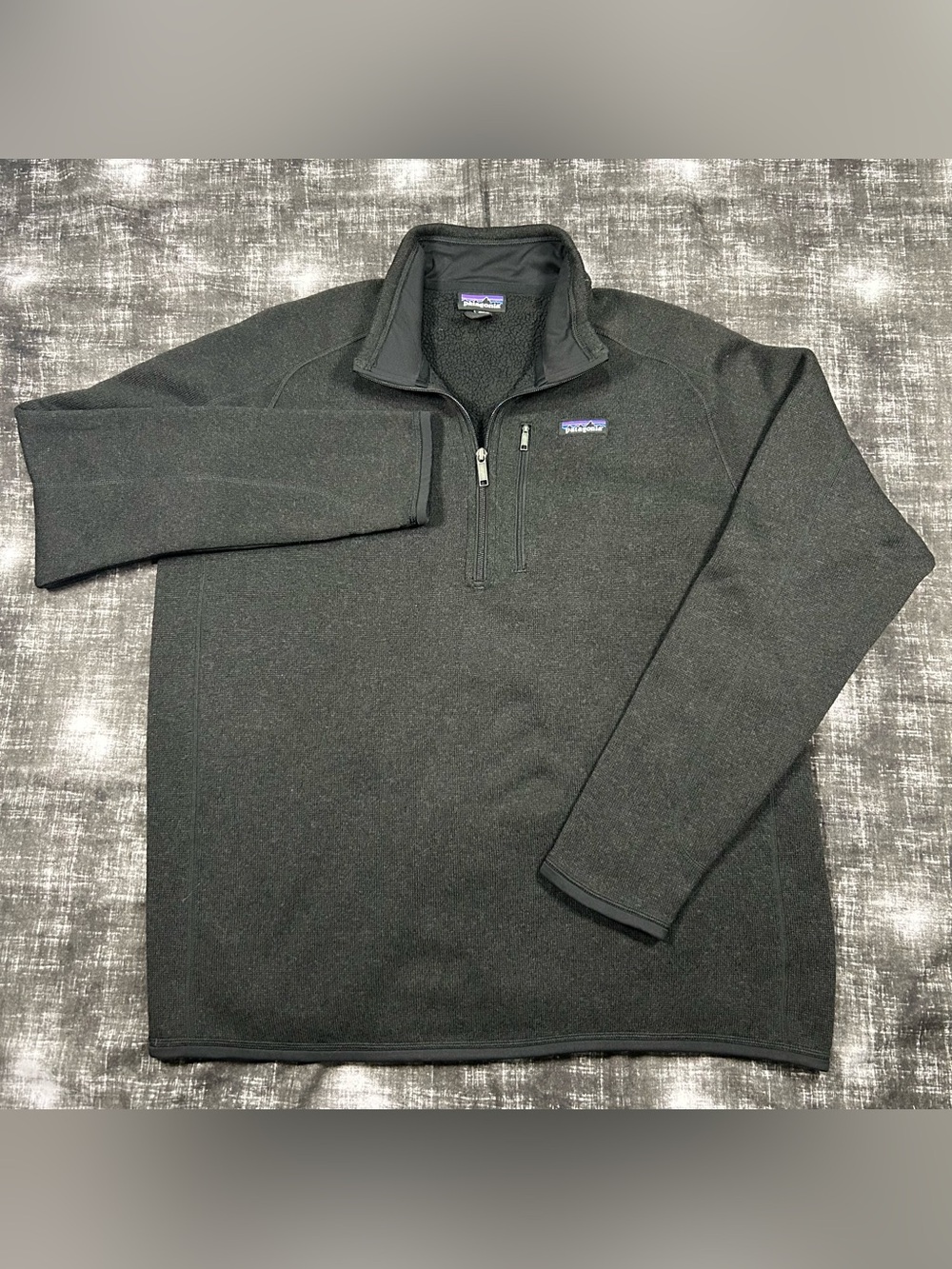 Patagonia Better Sweater Mens XL Black 1/4 Zip Technical Fleece Pullover Jacket